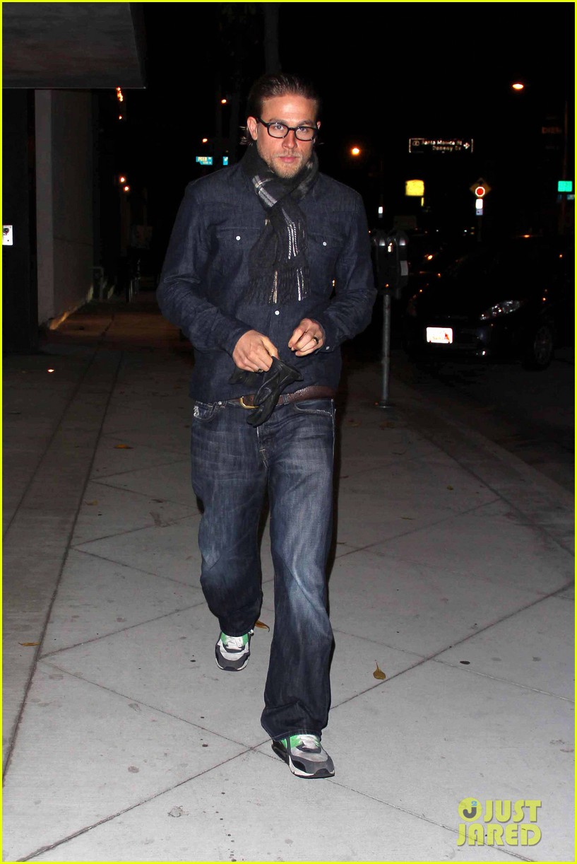 charlie hunnam does double denim for tuesday night out 022987013
