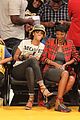 rihanna bff melissa forde hold hands at lakers game 08
