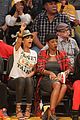rihanna bff melissa forde hold hands at lakers game 17