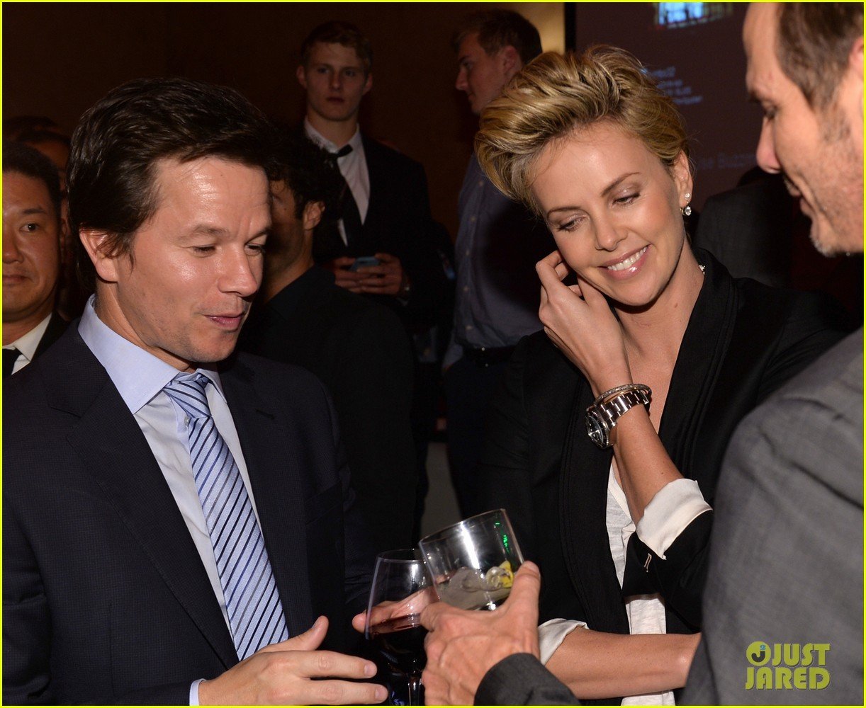 charlize theron mark wahlberg reunite at premiere after party 04