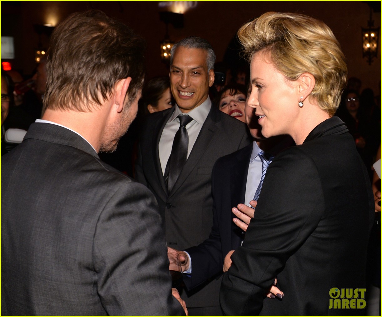 charlize theron mark wahlberg reunite at premiere after party 132991941
