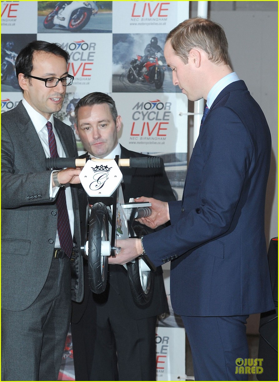 prince william receives gift at motorcycle live show 17