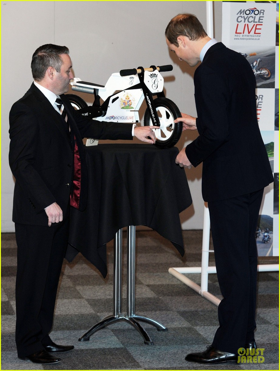 prince william receives gift at motorcycle live show 19