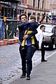 orlando bloom flynn play with toy swords in the big apple 12