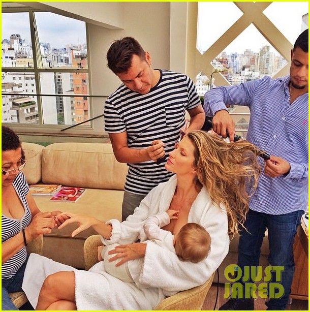gisele bundchen shares breastfeeding pic before oral b event 033009137