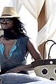 naomi campbell rocks a blue bikini at the beach in kenya 18