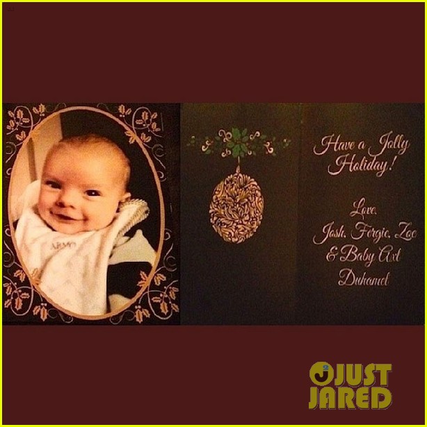 Fergie & Josh Duhamel Share Christmas Card feat. Baby Axl! Photo