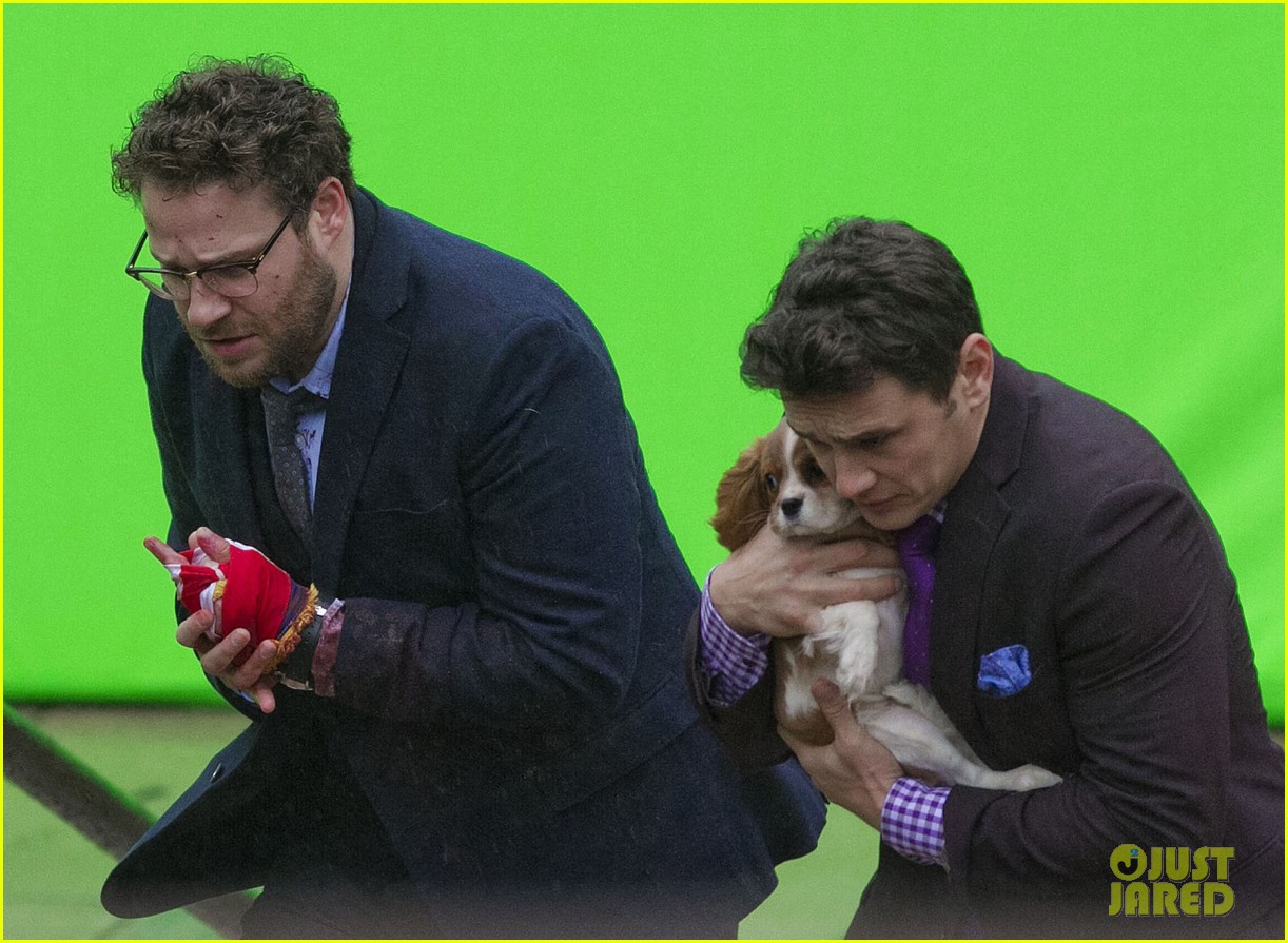 james franco cradles puppy with seth rogen for interview 063002917