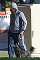 michael c hall low profile walk with pet pooch 04