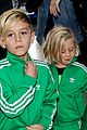 gwen stefanis sons kingston zuma wear matching green track suits 02