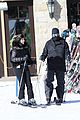 kanye west wears full face mask for skiing with kim kardashian 01