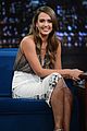 jessica alba gets into jimmy fallons sweater on late night 04