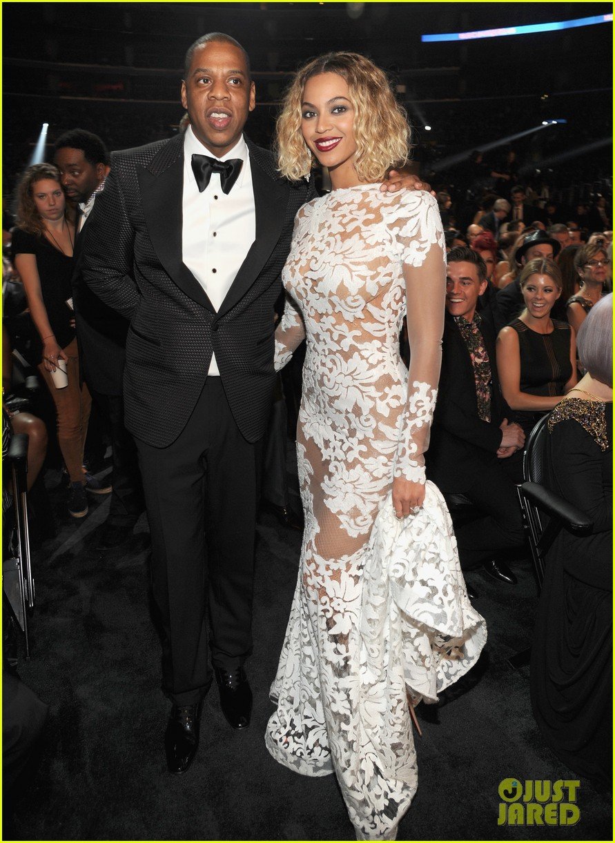 beyonce wears sexy sheer white dress at grammys 2014 05