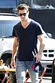 joshua bowman hangs with a pal for little doms lunch 02