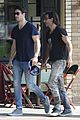 joshua bowman hangs with a pal for little doms lunch 03