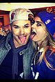 cara delevingne michelle rodriguez go in for kiss at knicks game 02