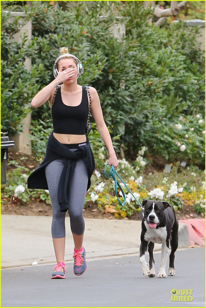 miley cyrus bares midriff for mary jane 183024621