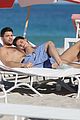 jerry ferrara shirtless miami beach lounging with girlfriend 04