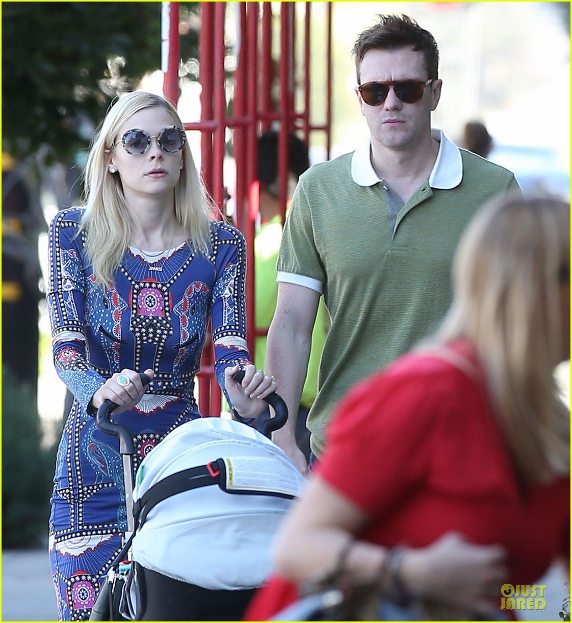 jaime king family lunch after friday gifting suite stop 023035827