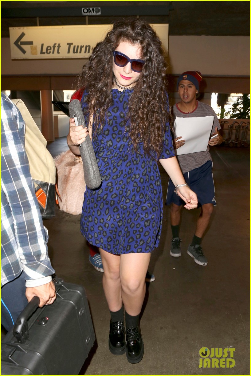lorde arrives in town for grammy awards 2014 163038485