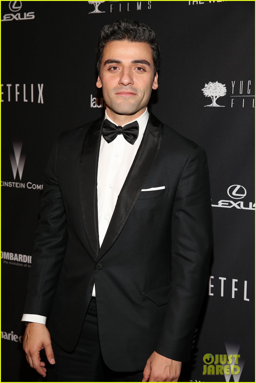 Joaquin Phoenix & Oscar Isaac Golden Globes Parties 2014 Photo