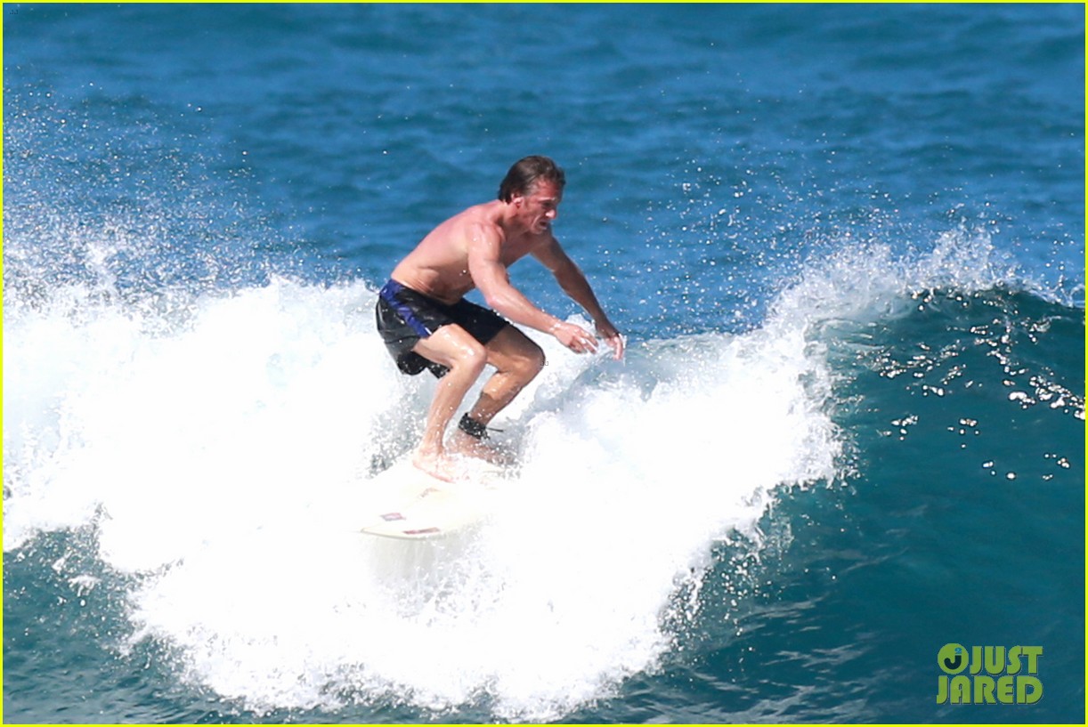 sean penn continues shirtless hawaiian surf session 273021145