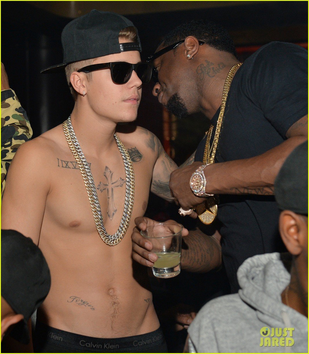 justin bieber goes shirtless parties in underwear with sean diddy combs 03