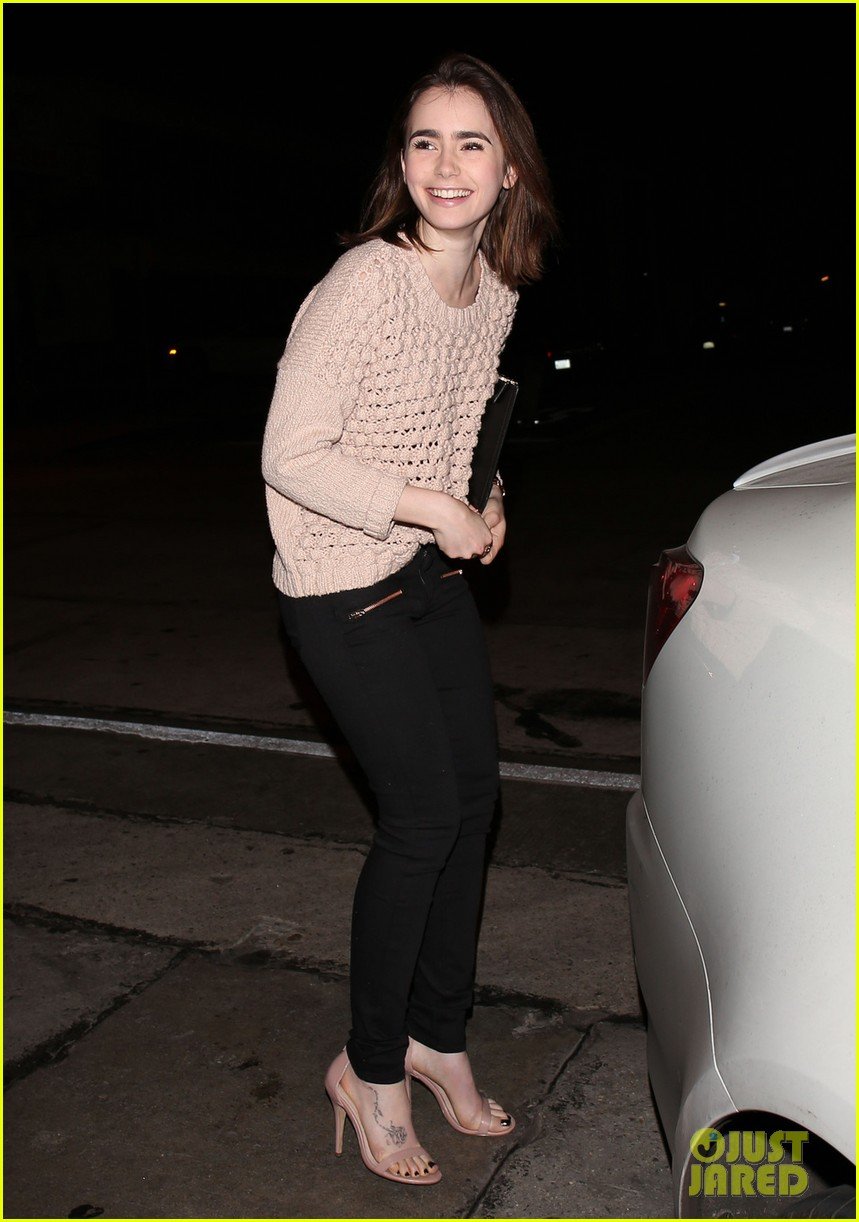 lily collins thomas cocquerel dinner date at craigs 053048467