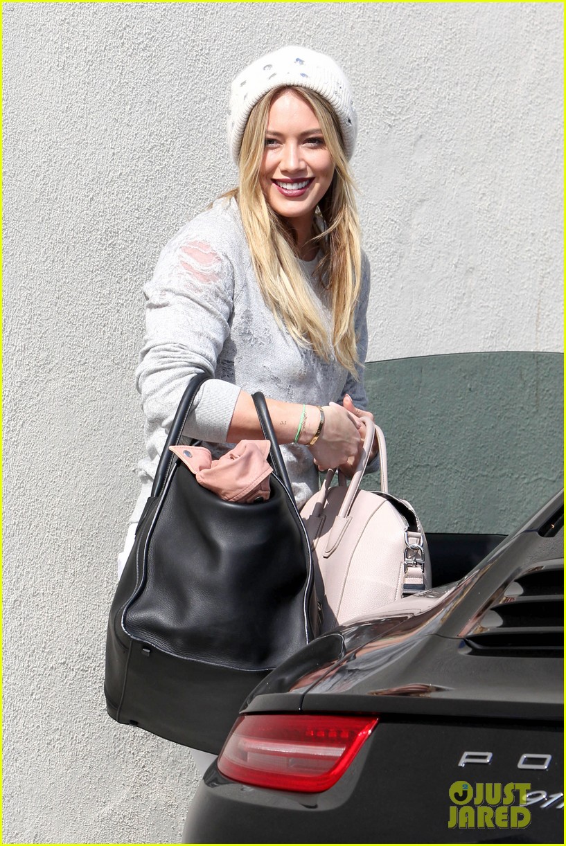 hilary duff beverly hills shopper with son luca 143057891