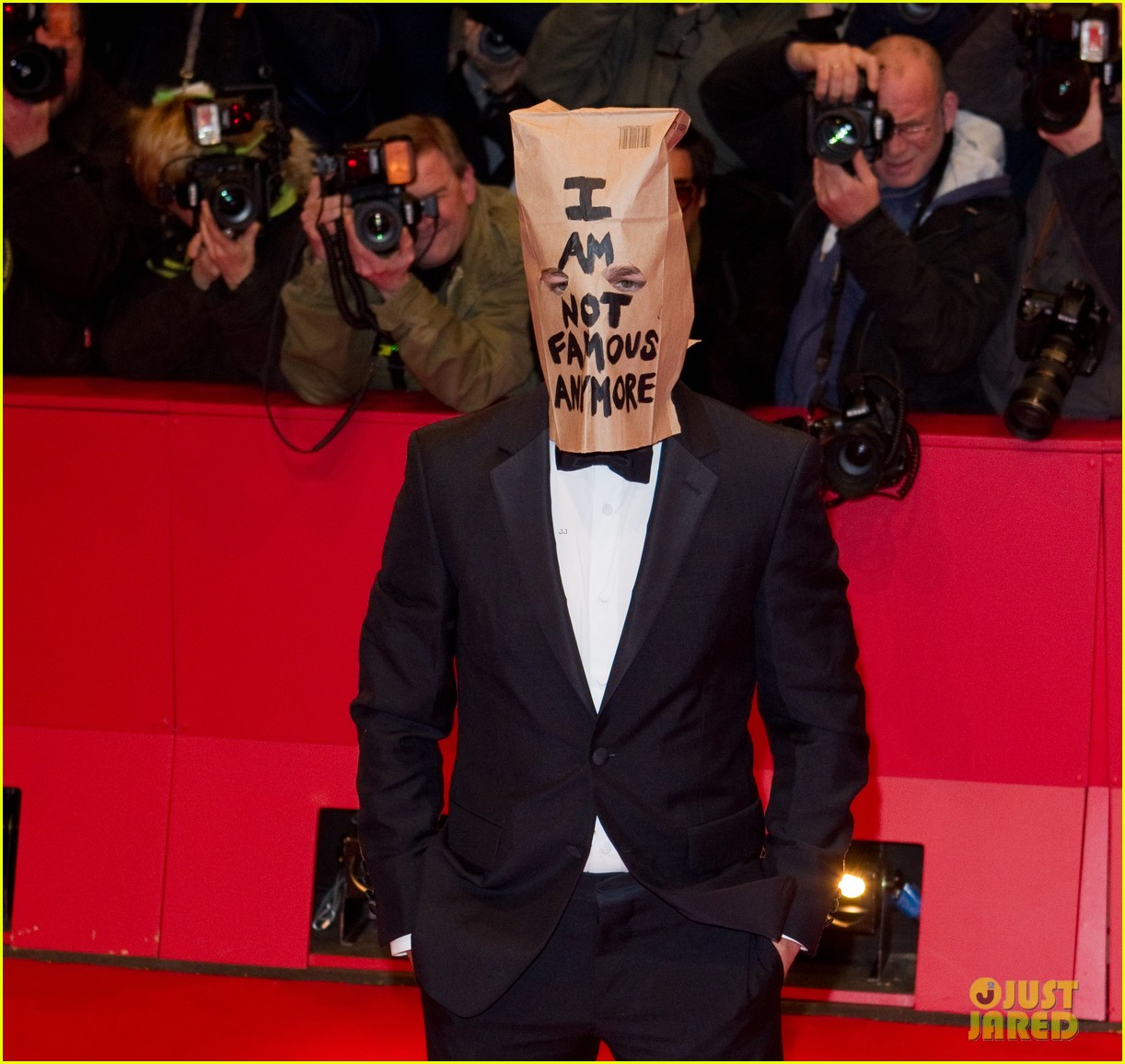 shia labeouf wears paper bag over his head for nymphomaniac berlin premiere 033050231