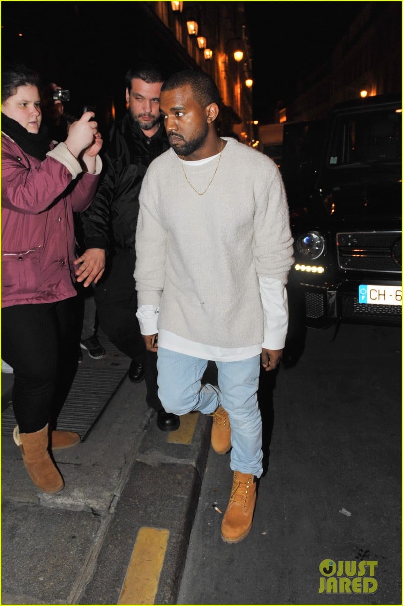 kanye west roams around paris while kendall jenner flies in 13