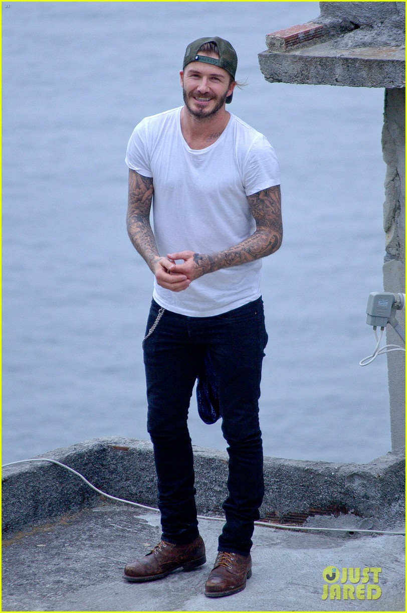 david beckham goes shirtless on his balcony in rio 01
