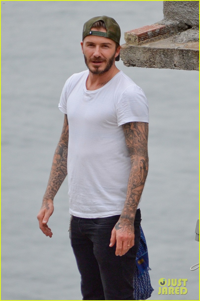 david beckham goes shirtless on his balcony in rio 073067314