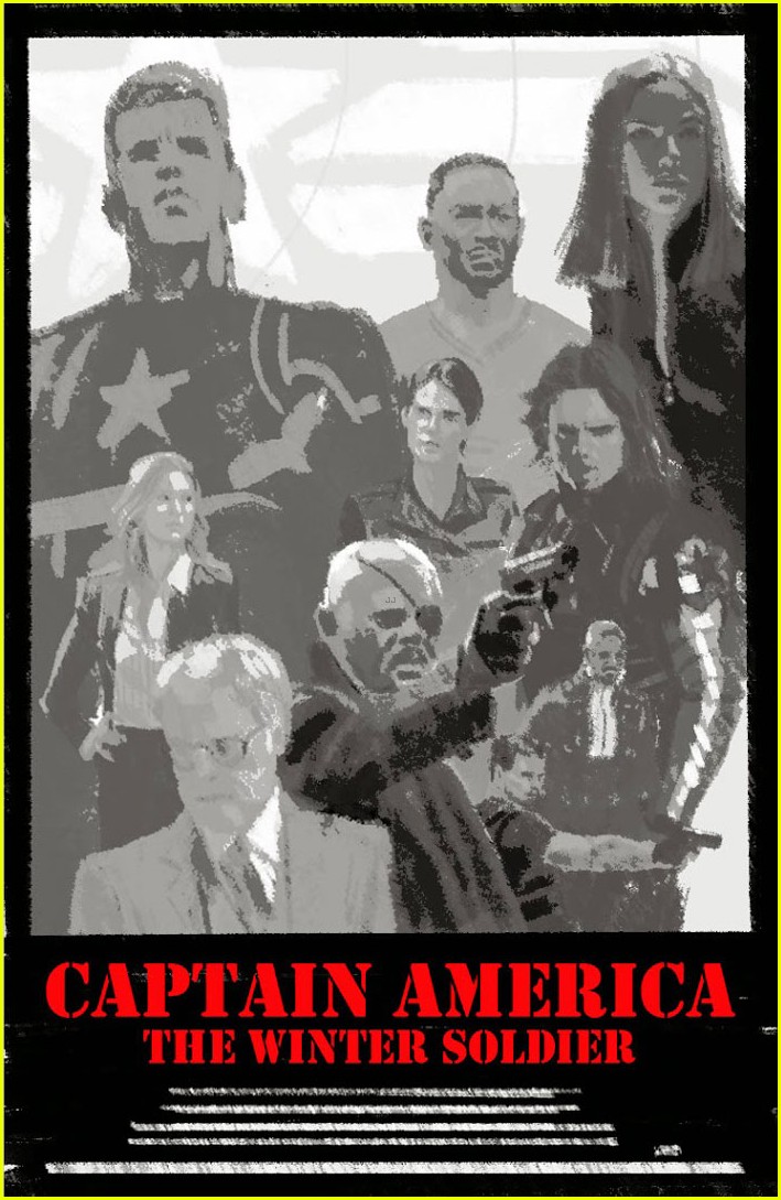 chris evans scarlett johansson go retro captain america poster 033077186
