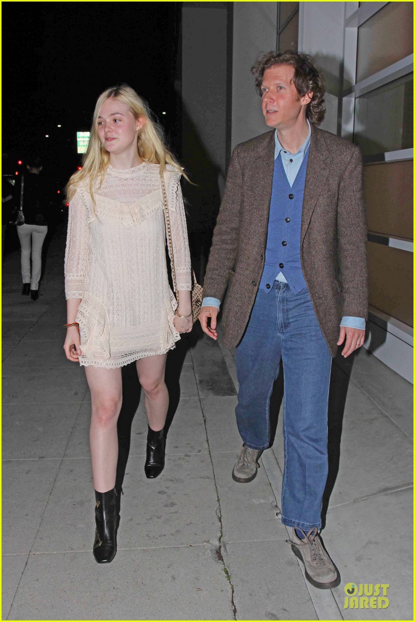 elle fanning teases the cameras in sheer dress at mr chow 053062664