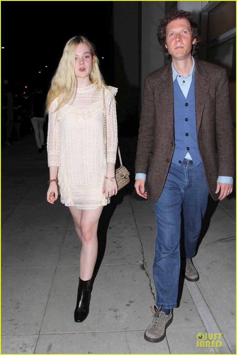 elle fanning teases the cameras in sheer dress at mr chow 083062667