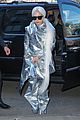 lady gaga shines in silver foil outfit 06