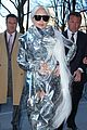 lady gaga shines in silver foil outfit 09