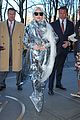 lady gaga shines in silver foil outfit 10