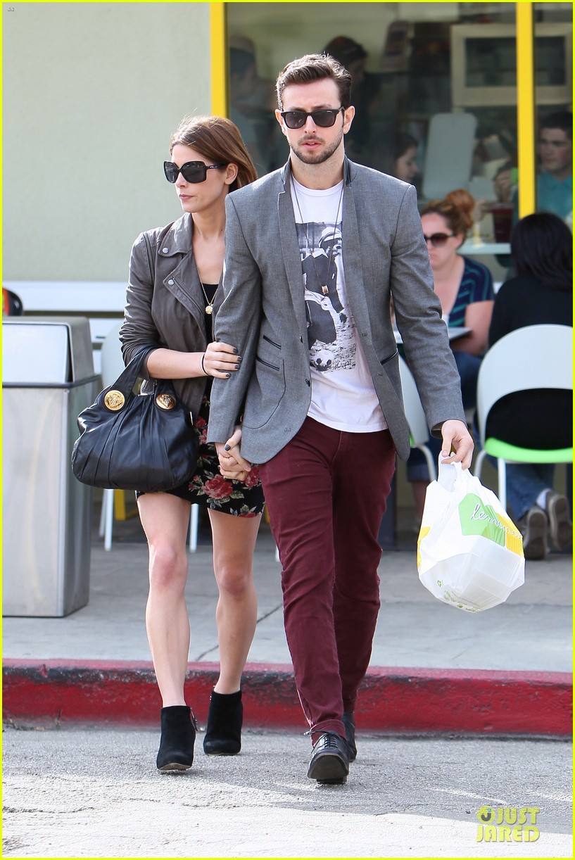 ashley greene paul khoury go in for a kiss after lunch 013066327