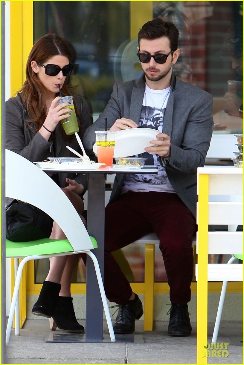 ashley greene paul khoury go in for a kiss after lunch 083066334