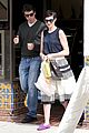 anne hathaway is black white chic for lunch with a pal 12