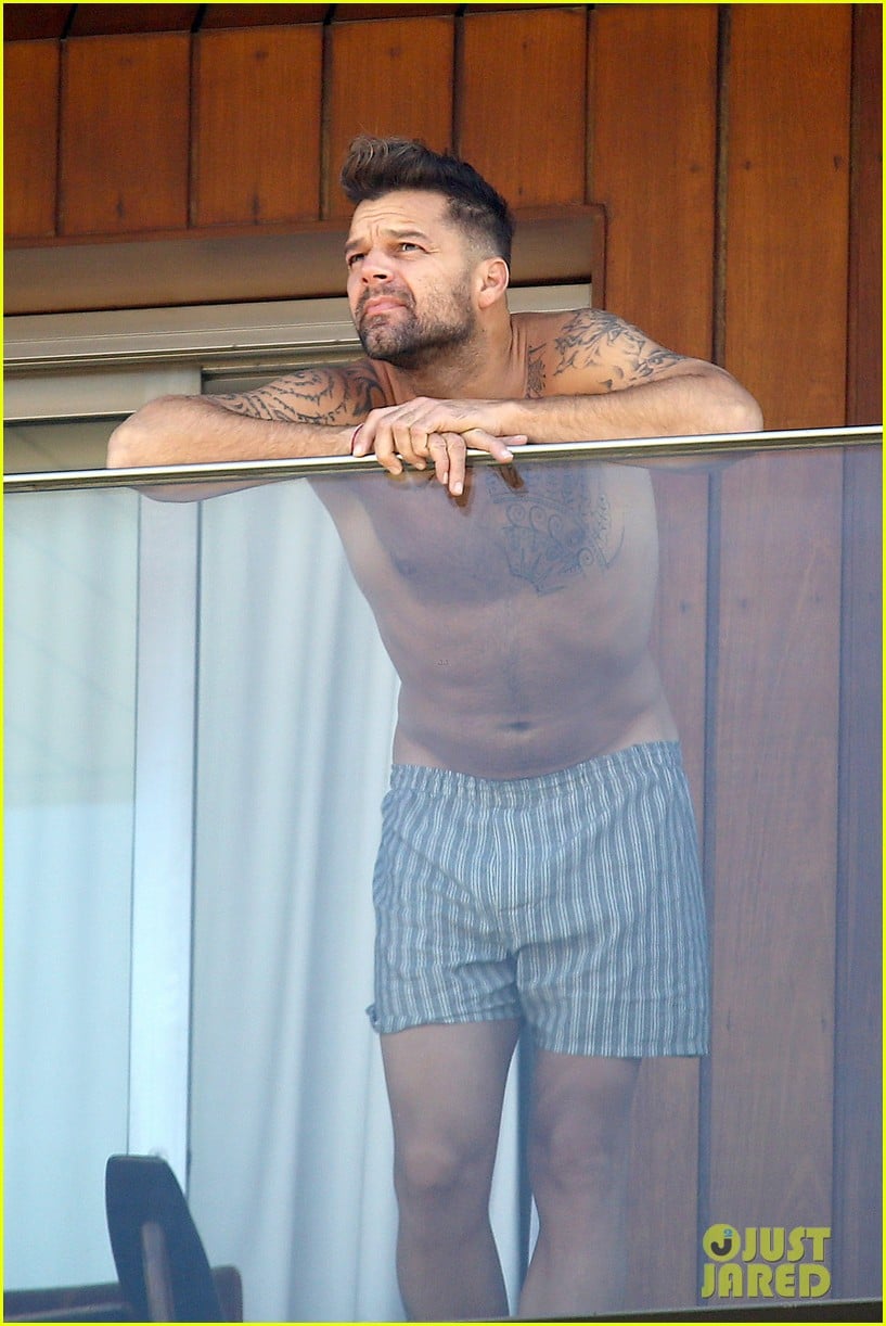 ricky martin goes shirtless in only his boxers in rio 053071815