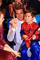 emma stone andrew garfield hang with adorable little spider man at fan event 01