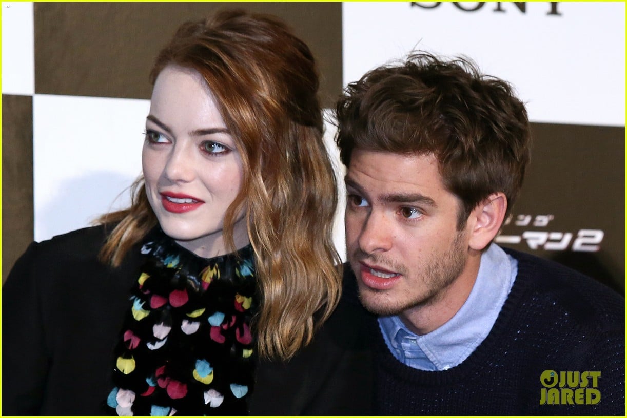 emma stone andrew garfield hit tokyo for amazing spider man 2 press conference 103082083