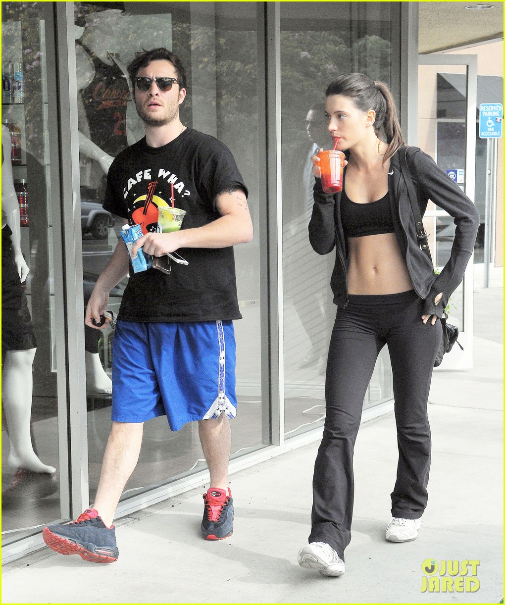 ed westwick hits the gym with mystery gal with hot body 093070709