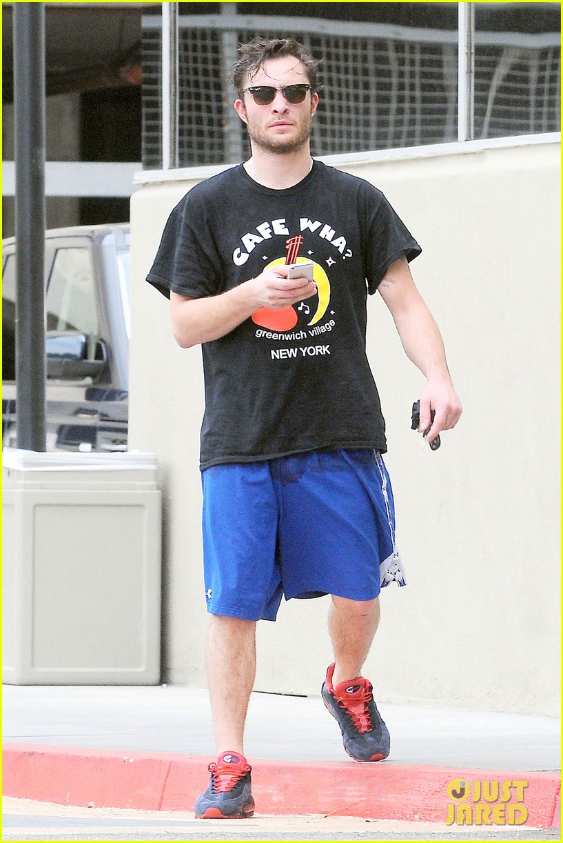 ed westwick hits the gym with mystery gal with hot body 133070713