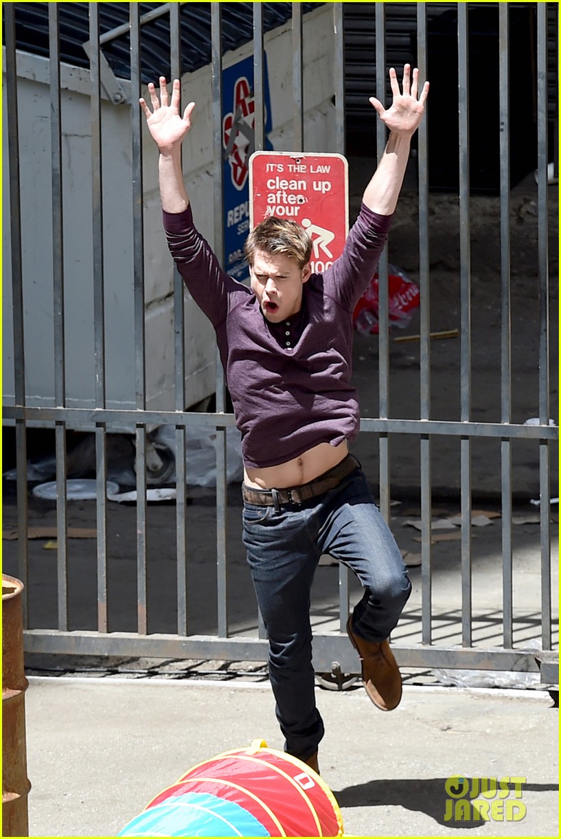 chord overstreet dotes on a dog its really cute 013098243