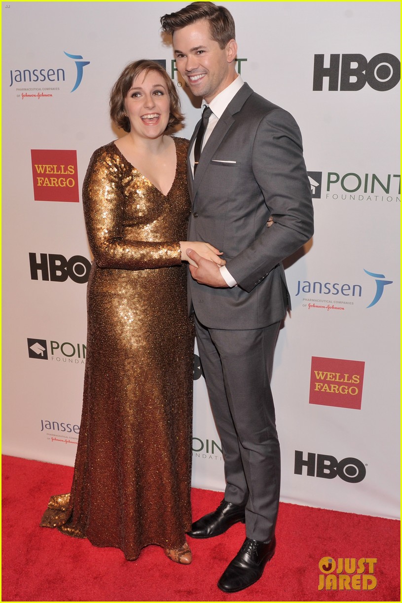 lena dunham andrew rannells share kiss at point honors new york gala 10
