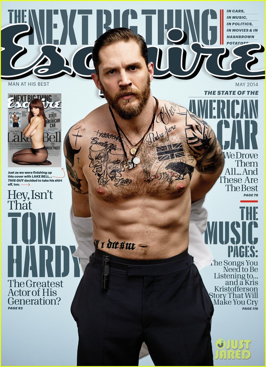 tom hardy strips down shirtless for esquire 023088496